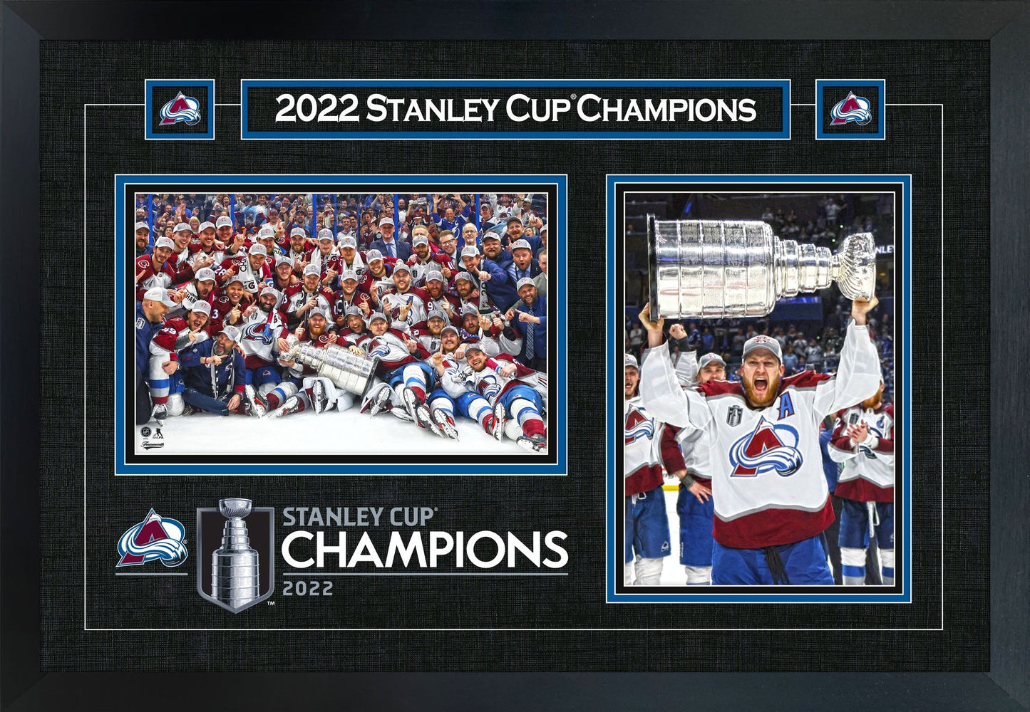 Nathan MacKinnon Framed Colorado Avalanche 18X26 2022 Stanley Cup Collage Frameworth Sports Marketing