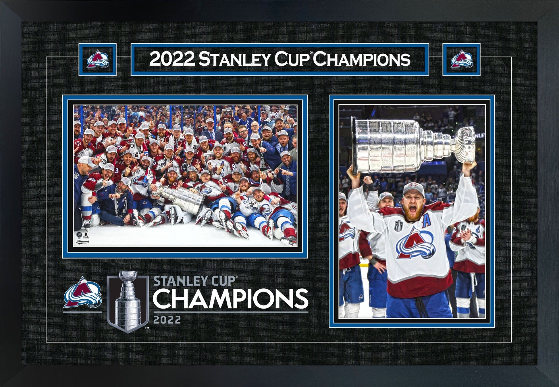 Nathan MacKinnon Framed Colorado Avalanche 18X26 2022 Stanley Cup Collage Frameworth Sports Marketing