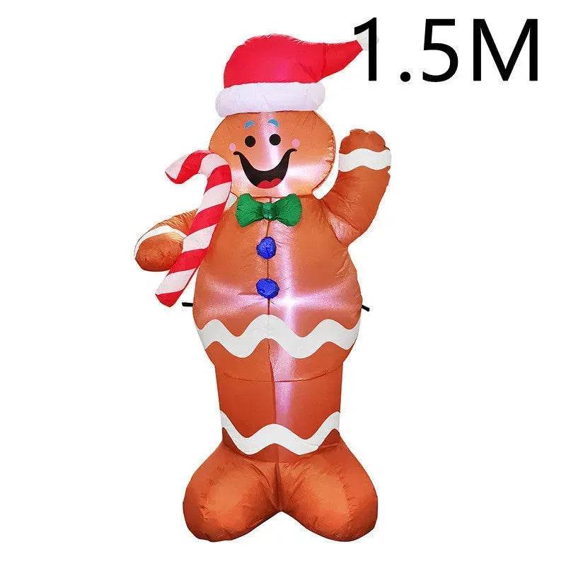 Christmas LED Lights Glowing Santa Tree Snowman Inflatable Doll Outdoor Yard Garden Decor - Velora
