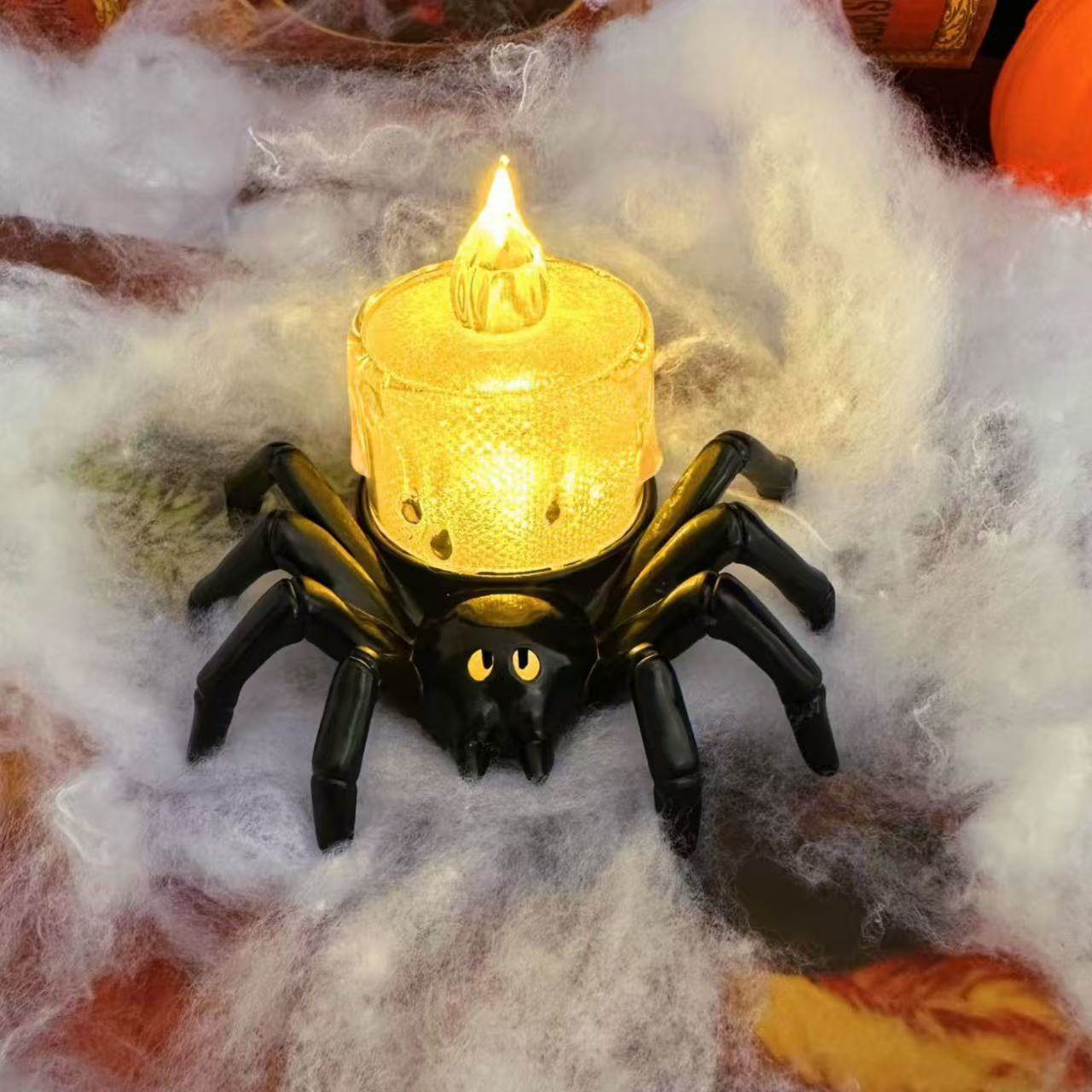 Halloween Pumpkin Spider Candle Light Decoration Props - Velora
