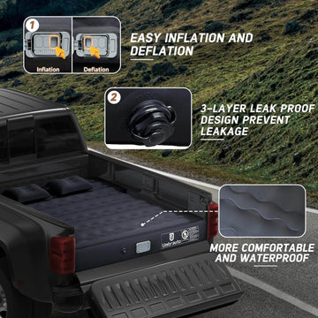 Inflatable Truck Bed Outdoor Camping Air Mattress 6.0-6.5ft