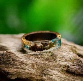 Time Resin Faceted Handmade Personality Ring - Velora