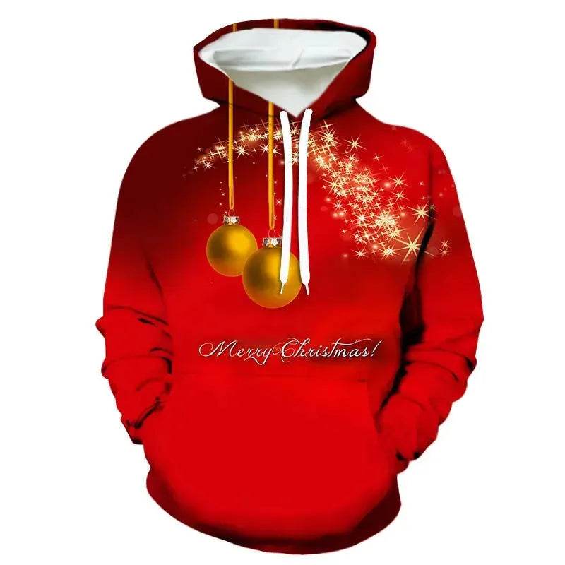 Men's And Women's Fashion Casual Printed Sports Off Hoodie Christmas Sweater pullover sweatshirt - Velora