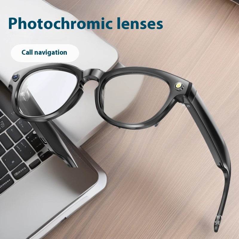 Smart Camera Glasses – Photochromic AI Design for Hands-Free Calls, Music & Photography