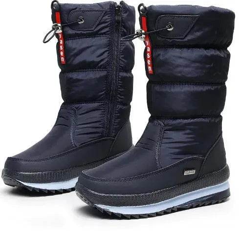 Winter boots New Plus Velvet Thick Cotton Shoes Thermal Middle Tube Waterproof Non-slip Boots - Velora