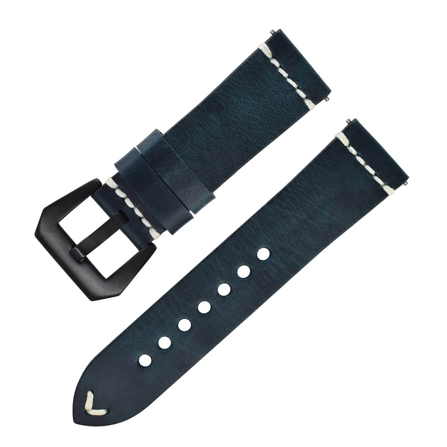 Discoloring Oil Wax Top Layer Cowhide Watch Strap - Velora