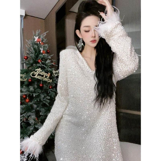 Fashion All-matching Sophisticated Type Dress Female Winter - Velora