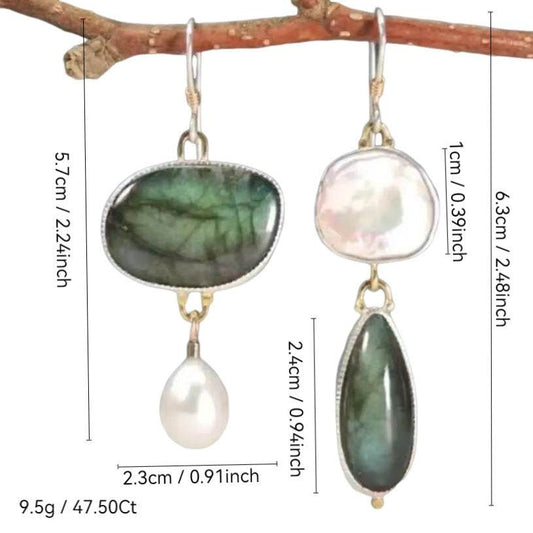 Irregular Amber Pearl Jewelry Eardrops - Velora