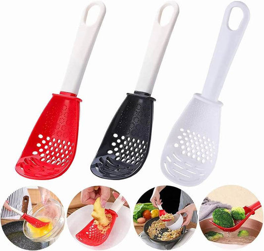 Multifunctional Slotted Spoon Grinding Cooking Spoon Mashed Auxiliary Food Ginger Garlic Spoon Press Potatoe Stir-frying Spatula Kitchen Gadget - Velora