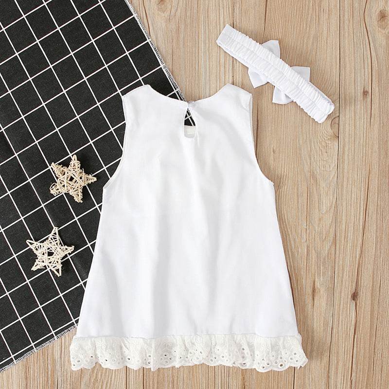 Girls baby sleeveless bow skirt - Velora