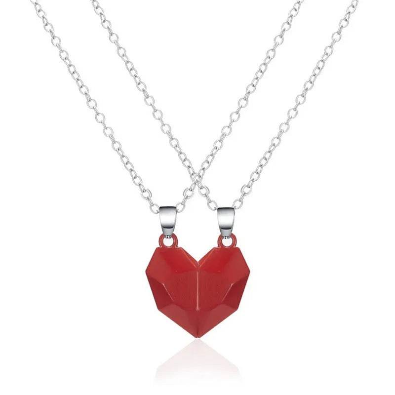 Creative Magnet Necklace Love Heart Broken Men And Women - Velora