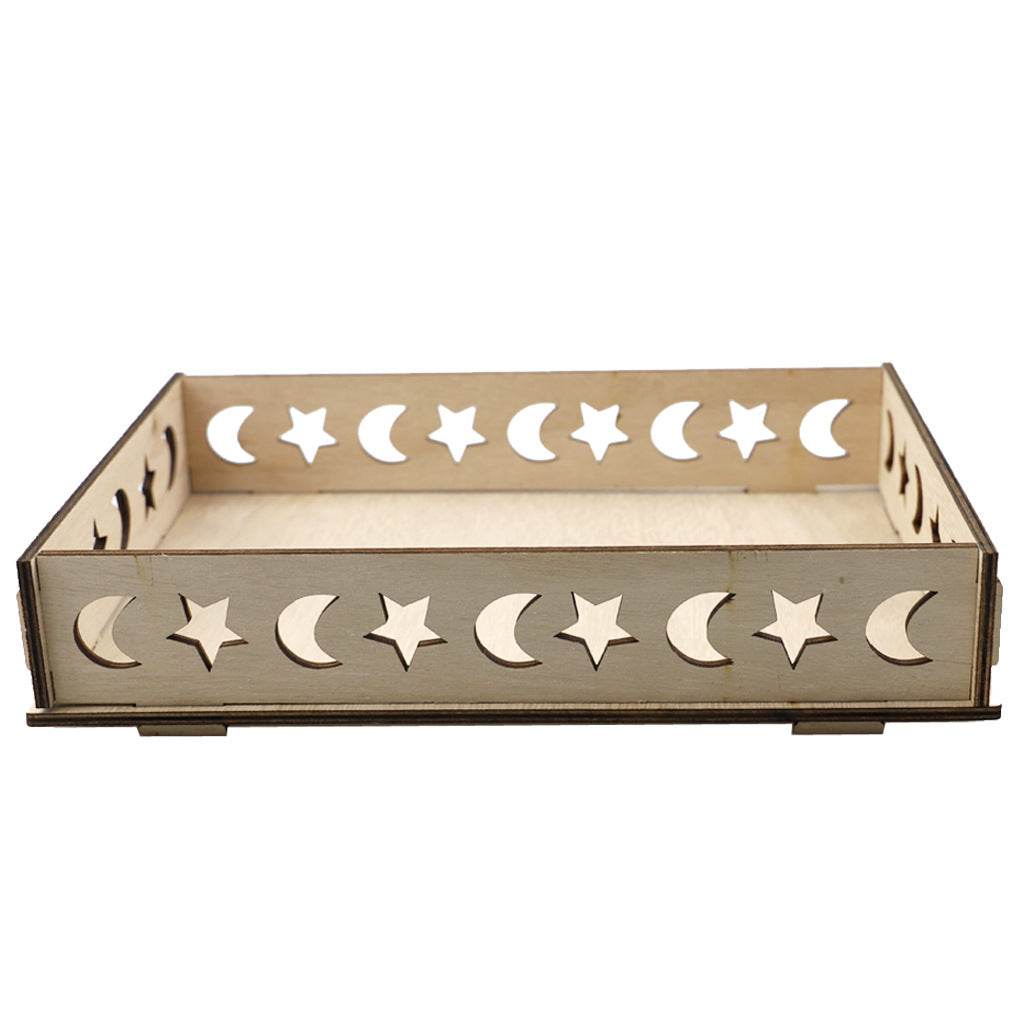 Wooden Ornament Eid Al Fitr Table Decoration coffee Tray - Velora