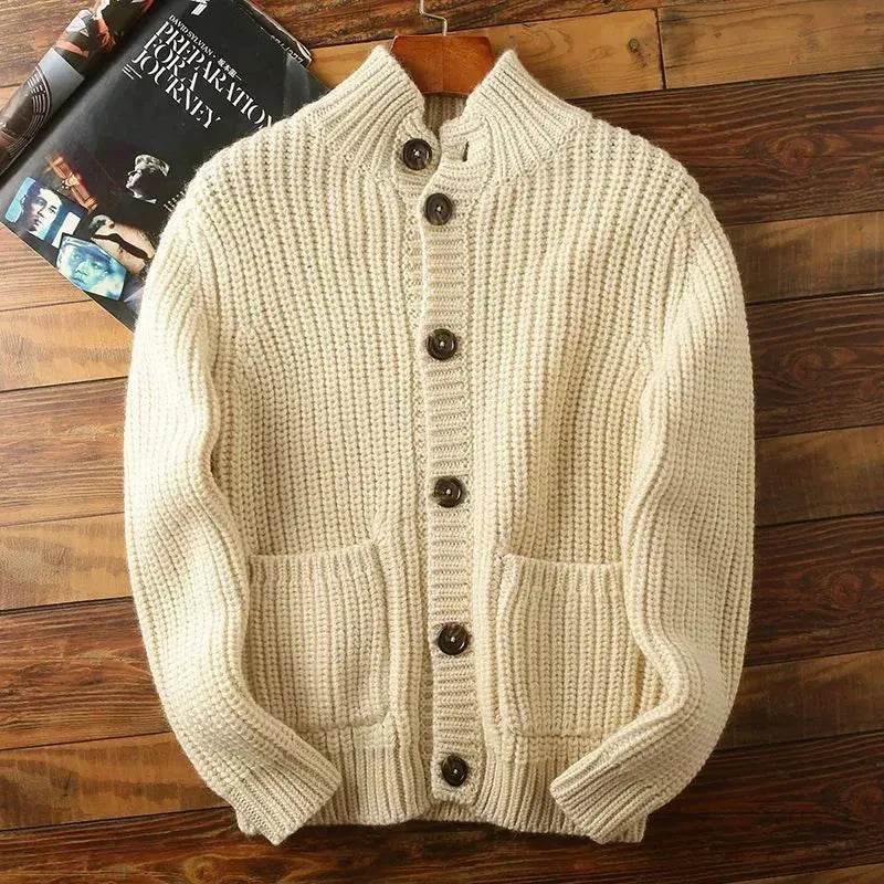 New Casual Winter Woolen Knitwear Cardigan Sweater For Men - Velora