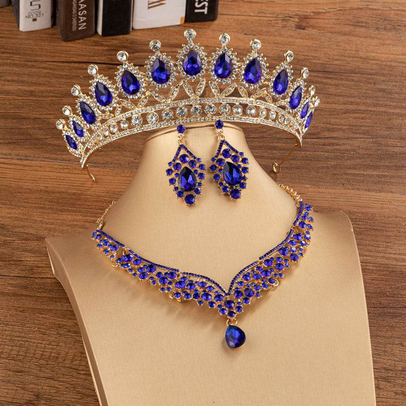Bridal Crown Wedding Alloy Diamond Crown Fashion Elegant Headdress - Velora