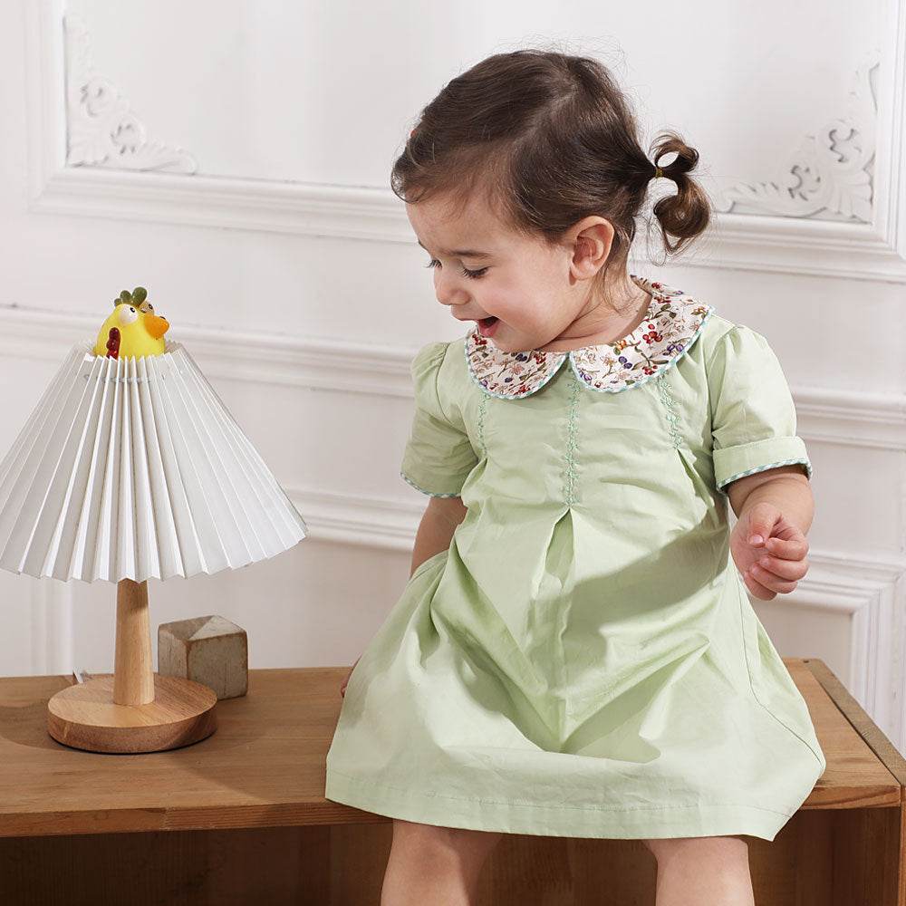 Spring Girl Baby Pastoral Floral Dress - Velora