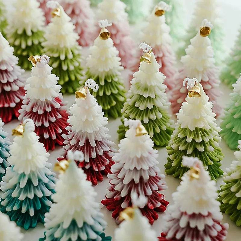 Merry Christmas Candle 3D Xmas Tree Shaped Aromatherapy Candles Ornaments Navidad New Year Party Home Decor Xmas Gift - Velora