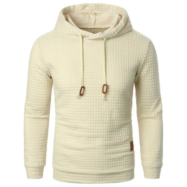 Men's Jacquard Sweatshirt Long-sleeved Hoodie Warm Color Sports Pullover Top - Velora