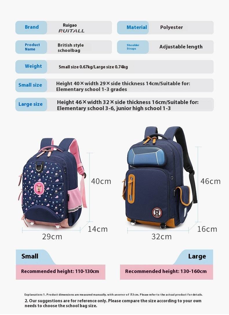 Primary School Large Capacity Backpack for School - Velora