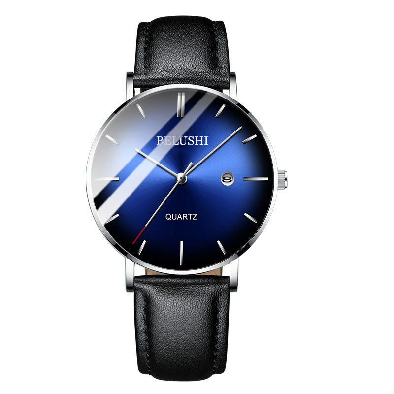 Blue Light Ultra-thin Fashion Men's Waterproof Quartz Watch