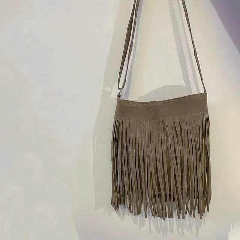 Artistic Tassel fringe Messenger Bag Simple And Popular Shoulder Bag - Velora
