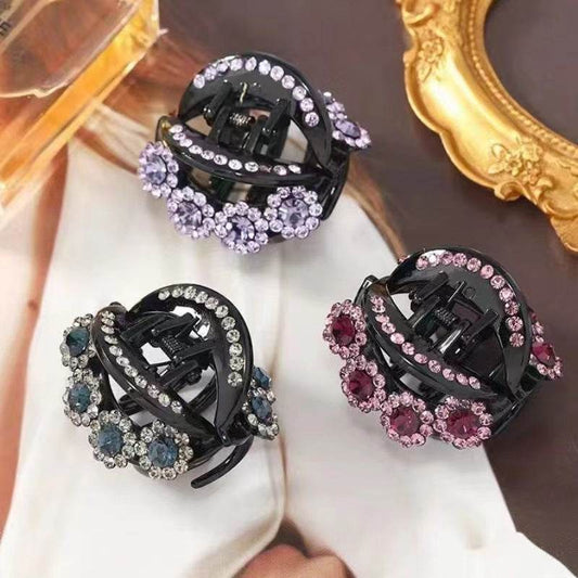 Rhinestone Flower Hair Clip – Korean Style Barrette