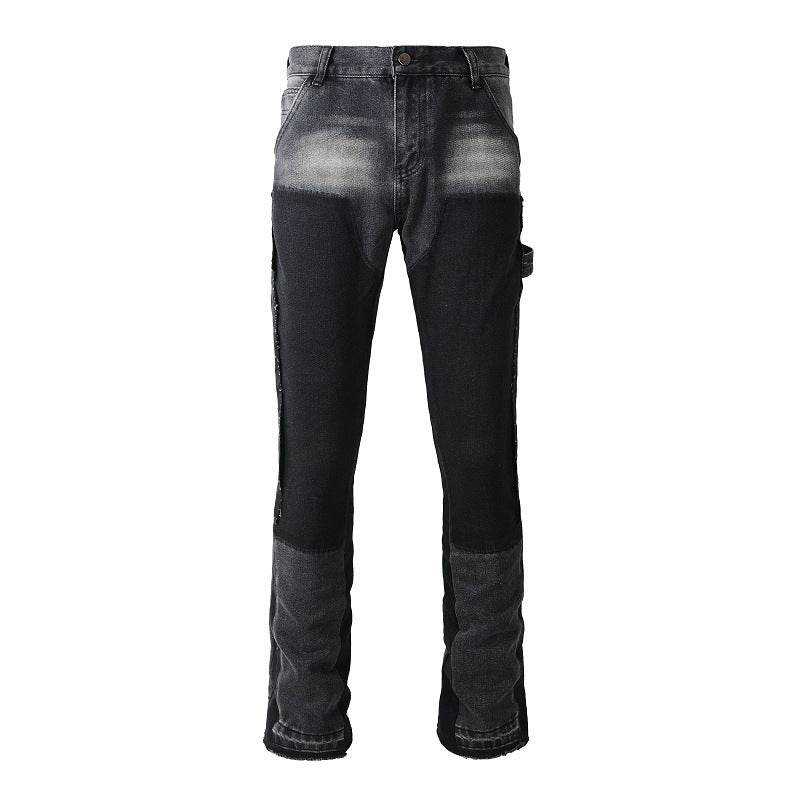 Denim Non-elastic Slim Fit Bootcut Trousers Men Jeans - Velora
