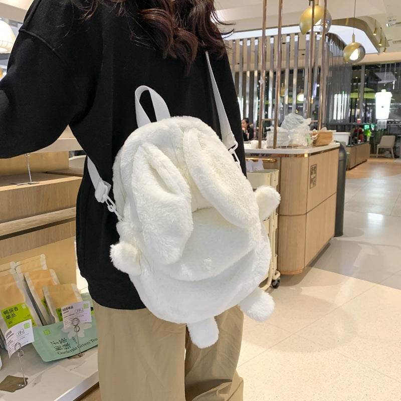 Fashion Mini Small Plush Cute Bunny Backpack for Girls - Velora