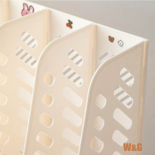 Plastic Desk Organizer File Tray Book Stand Office Rack - Velora