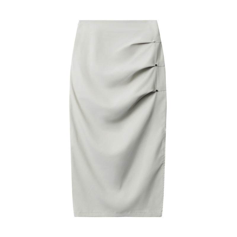 Retro Design Casual Temperament Side Slit long Pencil Skirt for work - Velora