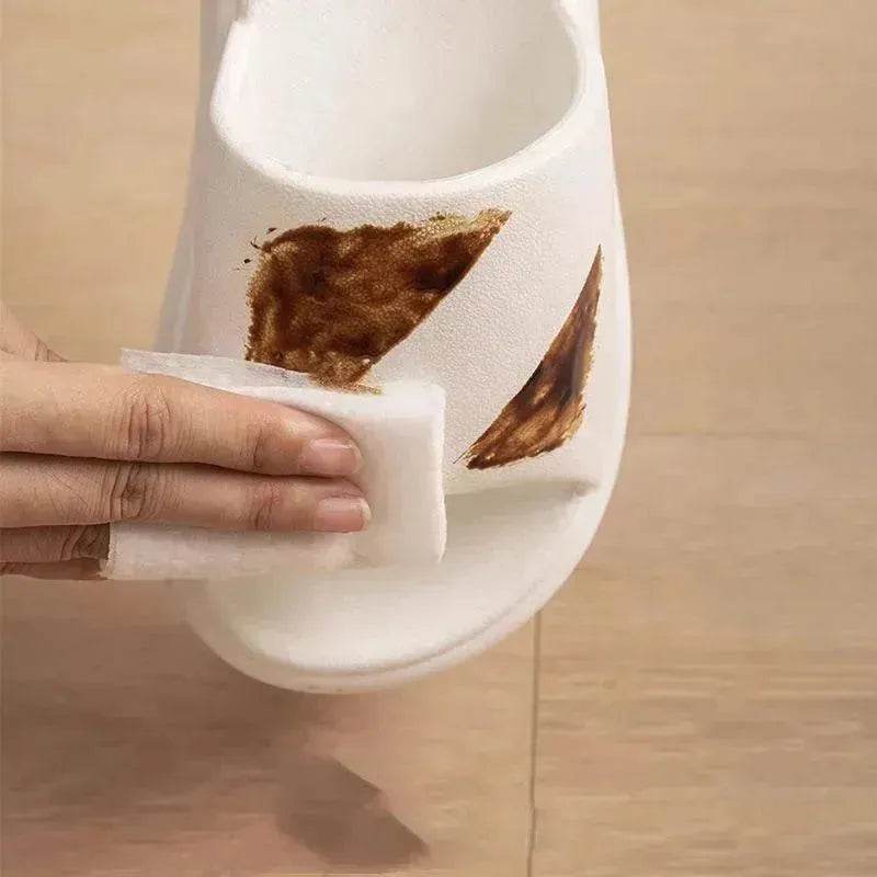 7cm High Heel Flat Slippers Summer Solid Color Non-slip Floor Home Shoes Outdoor Garden Slippers For Women - Velora