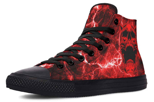 Printed Couple High Top Canvas Shoes - Velora