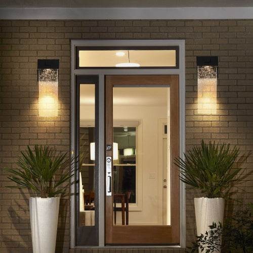 Outdoor Waterproof Transparent LED Crystal Wall Light Supports Many Types Of Bulb-2 Packs With Light Sensitivity - Velora