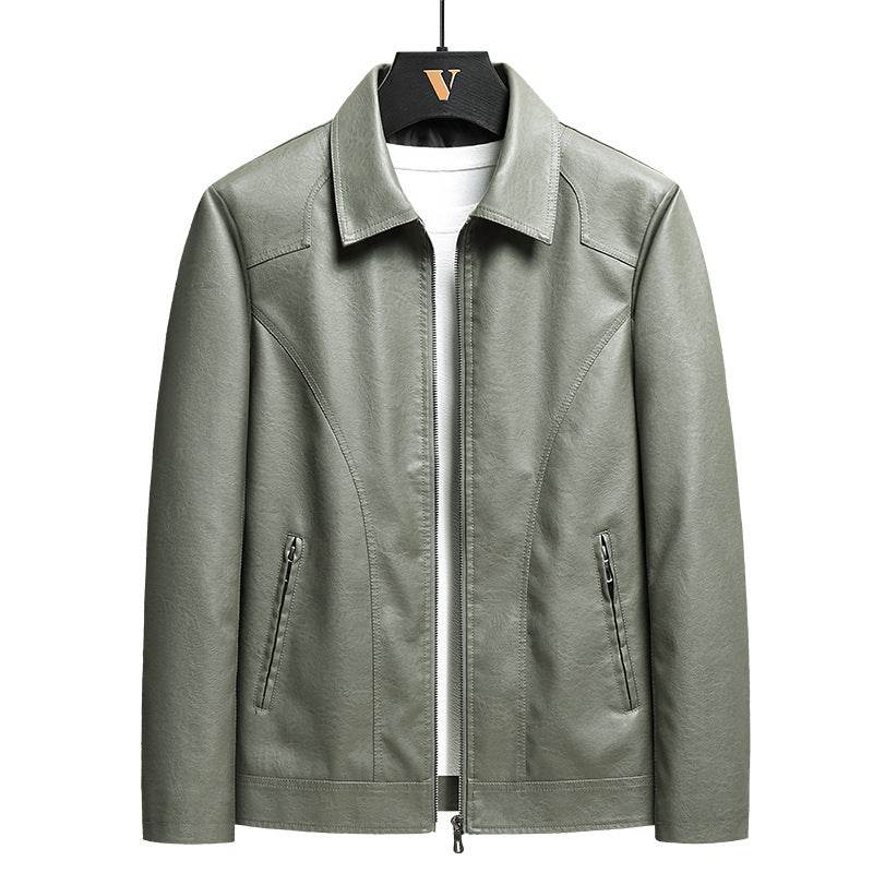 Men's Thin Leather Jacket - Velora