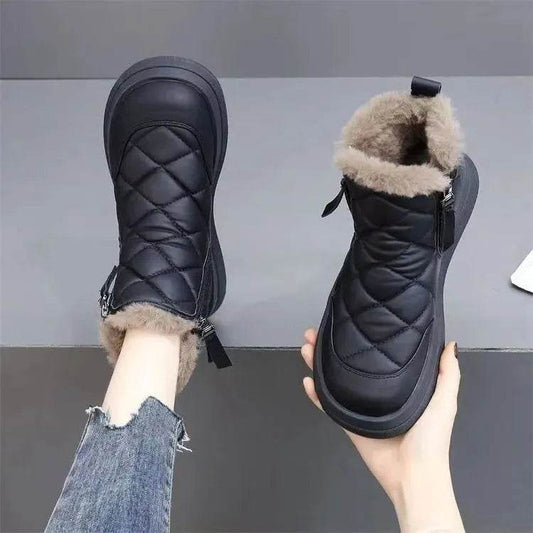 Snow Boots For Women Winter New Fleece-lined Thickened Northeast China Cotton Shoes Waterproof Non-slip Warm - Velora
