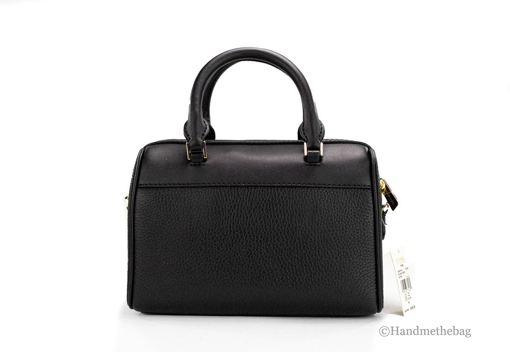 Michael Kors Travel XS Black Leather Duffle Crossbody Bag