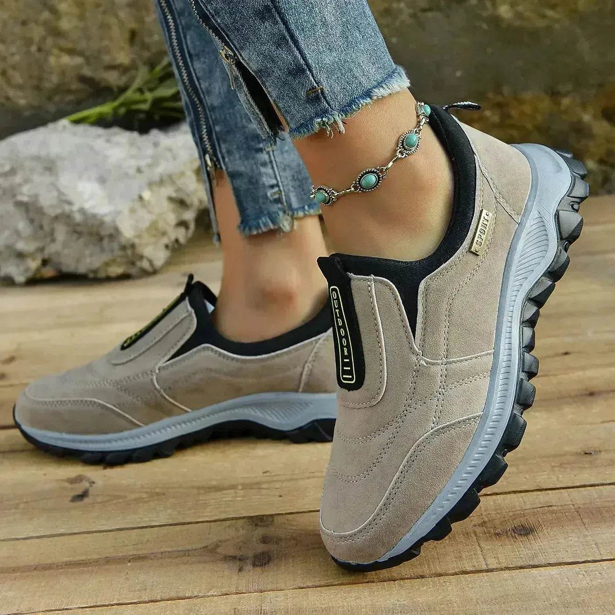 Outdoor Slip-on Sports Shoes Comfortable Walking Running Platform Sneakers for Women - Velora