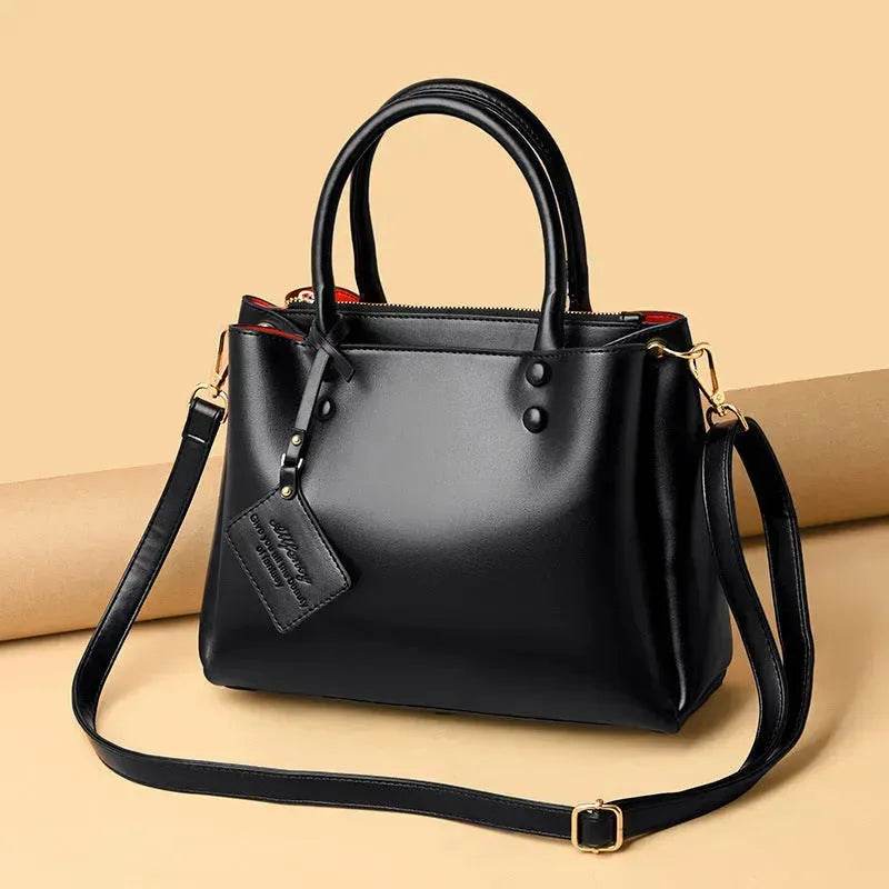 Simple Fashion Large Capacity Work Leather Handbag