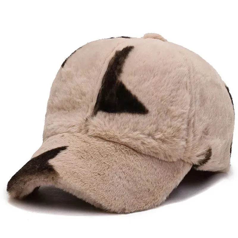 Fashion Leopard Fleece Baseball All-matching Peaked Cap - Velora