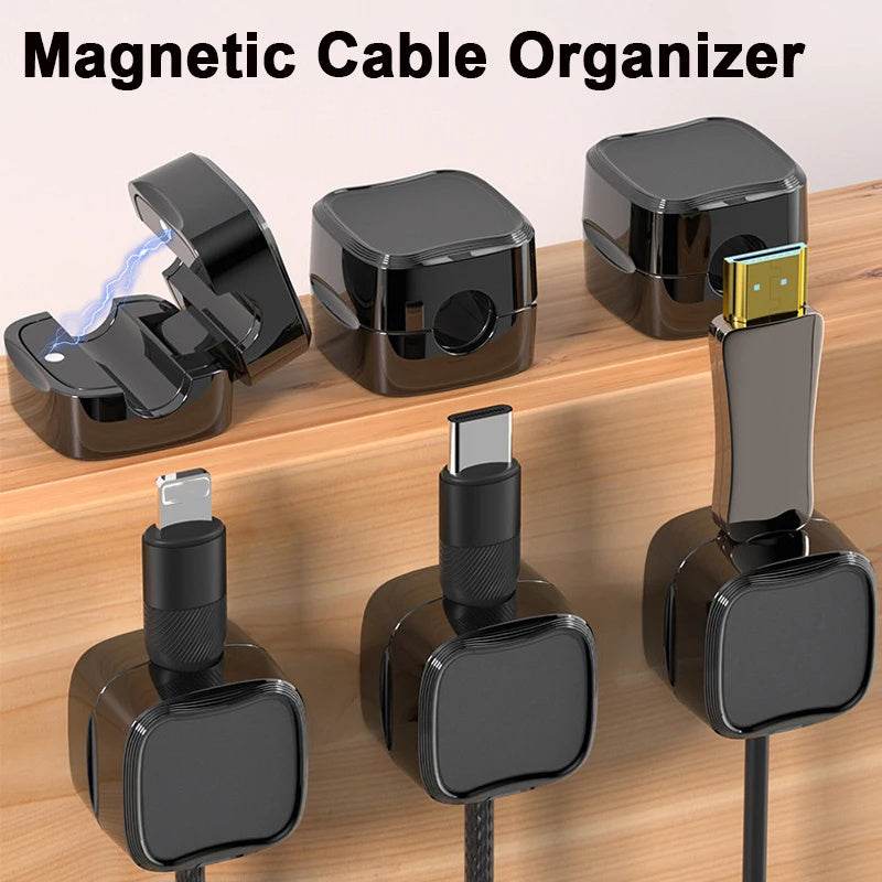 Under Desk Cable Management System Wire Magnetic Cable Organizer - Velora