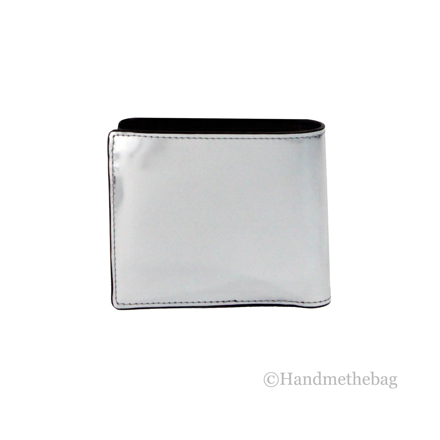 Versace Silver La Medusa Leather Bifold Wallet