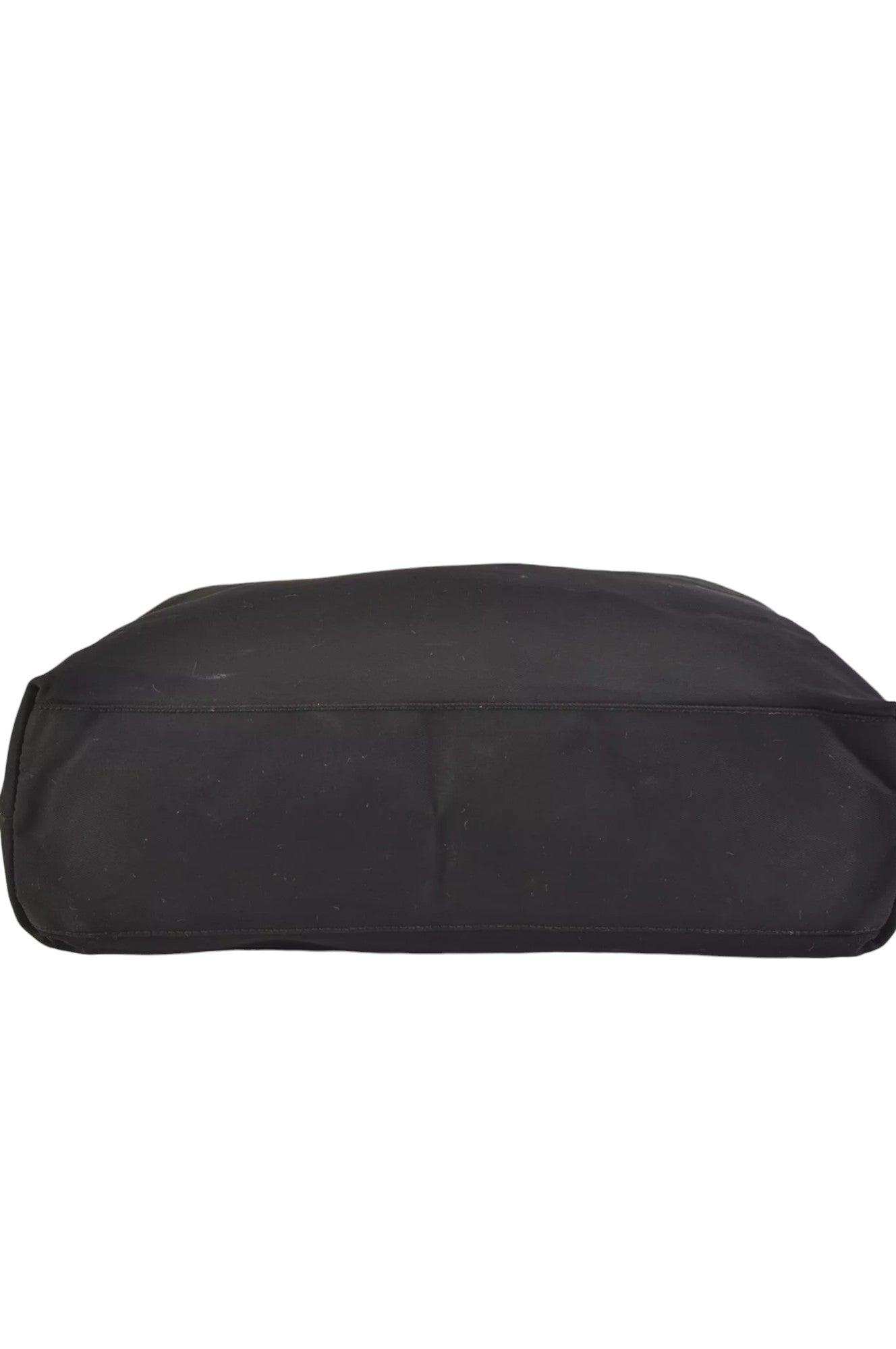 PRADA Vintage Nylon Tessuto Leather Shoulder Bag Purse Black 9107K - Velora