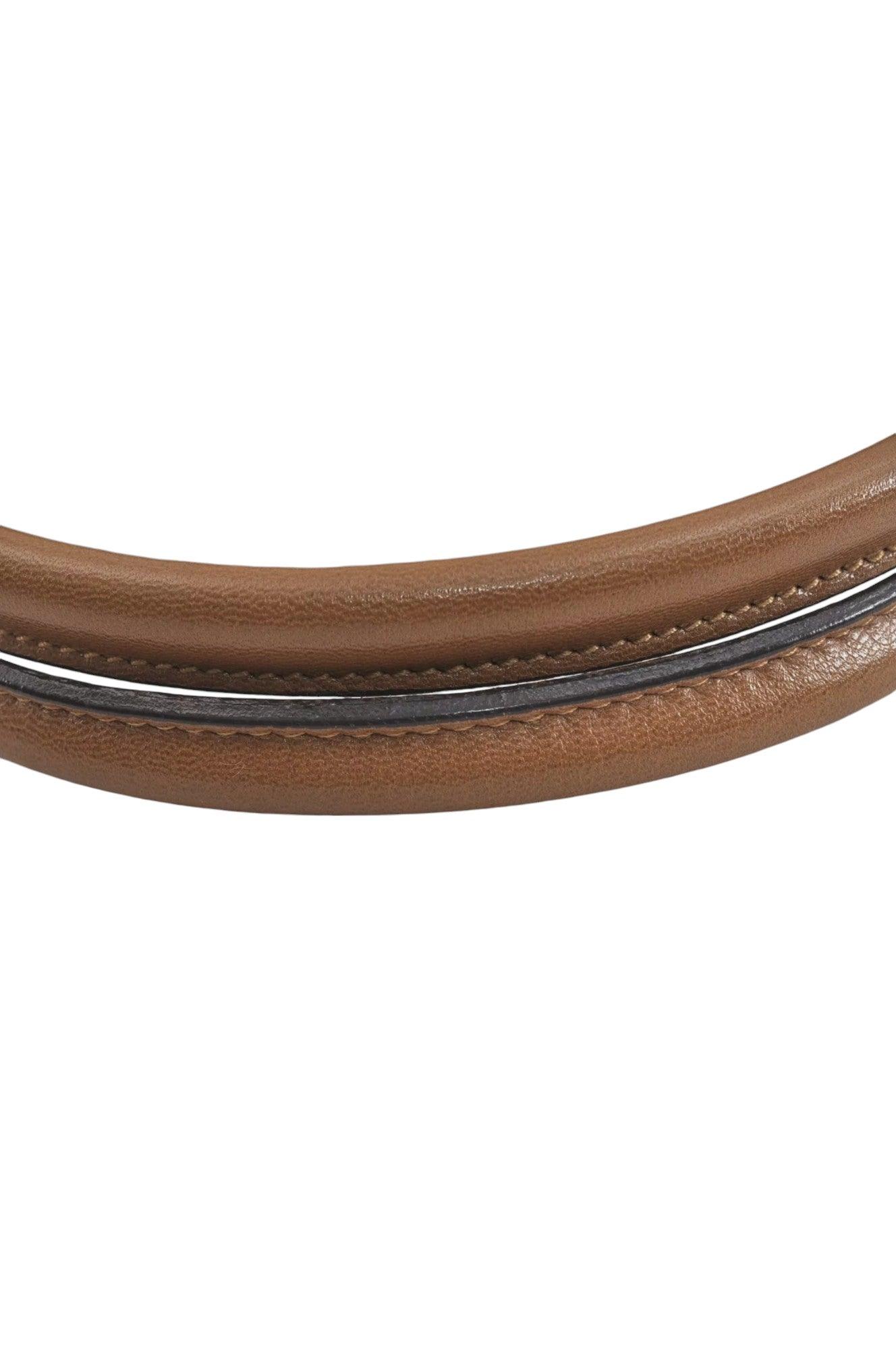 Salvatore Ferragamo Gancini Leather Shoulder Hand Bag Brown 7570K - Velora