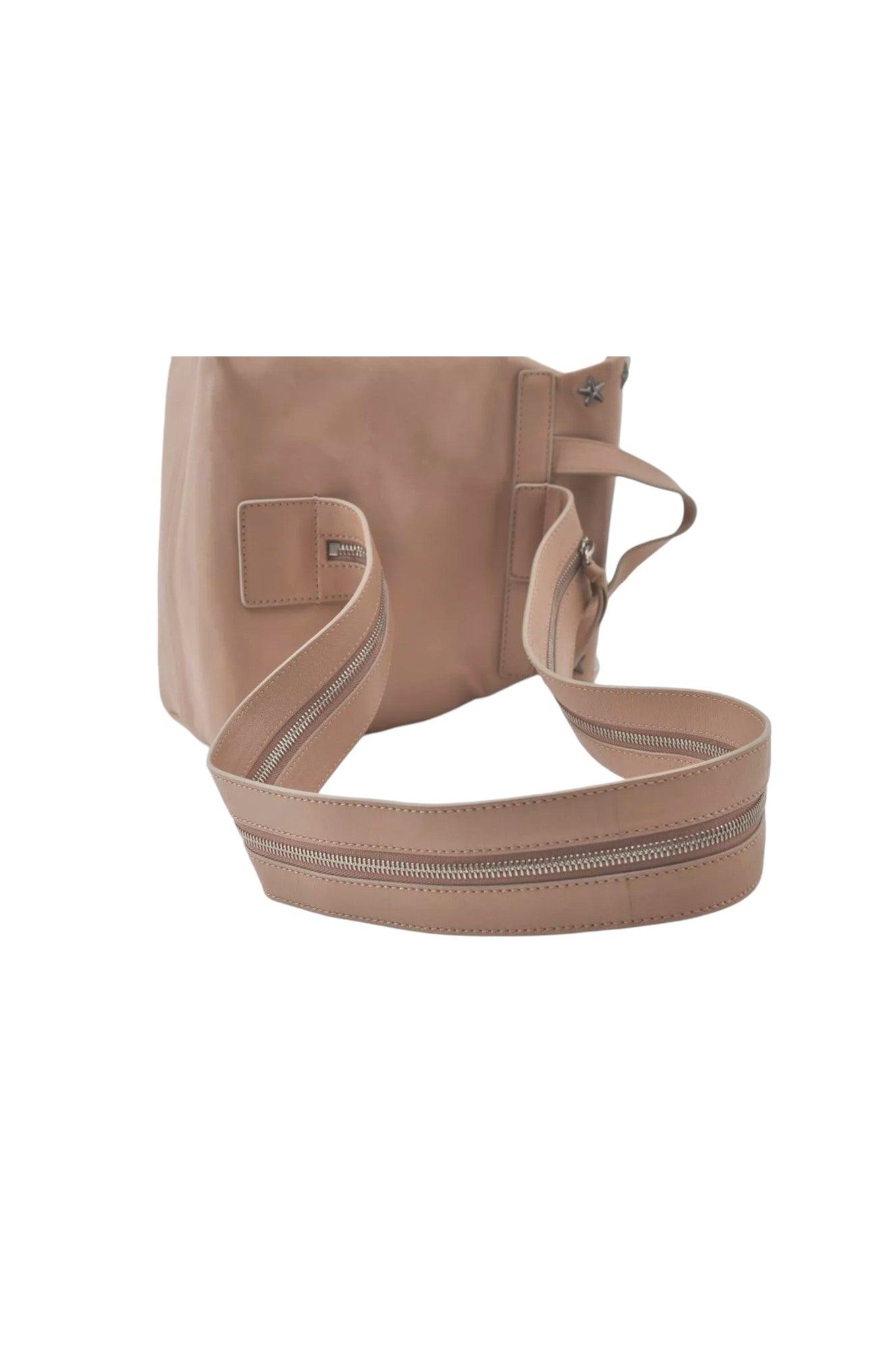 JIMMY CHOO Vintage Stella Star Studs Leather Backpack Pink Beige 7492K - Velora