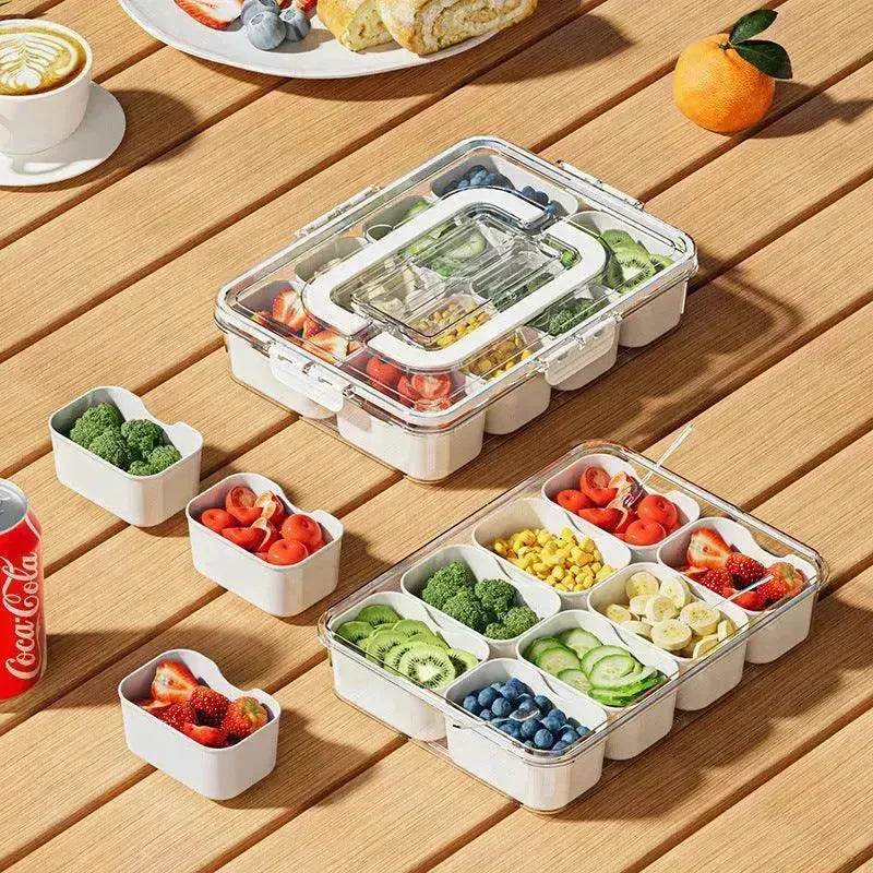 8-Grid Divided Serving Tray - Cream White - Velora