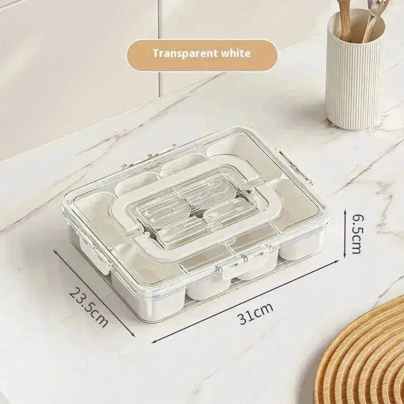 8-Grid Divided Serving Tray - Cream White - Velora