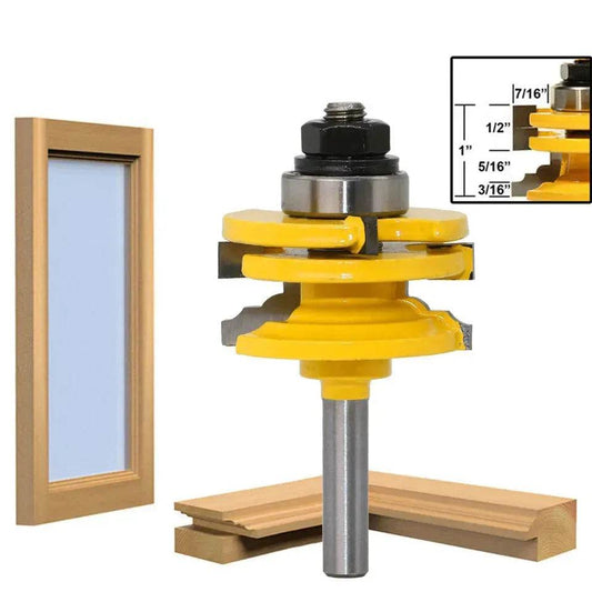 Professional Woodwork Glass Door and Window Rail and Stile Reversible Router Bit EX-STOCK Canada