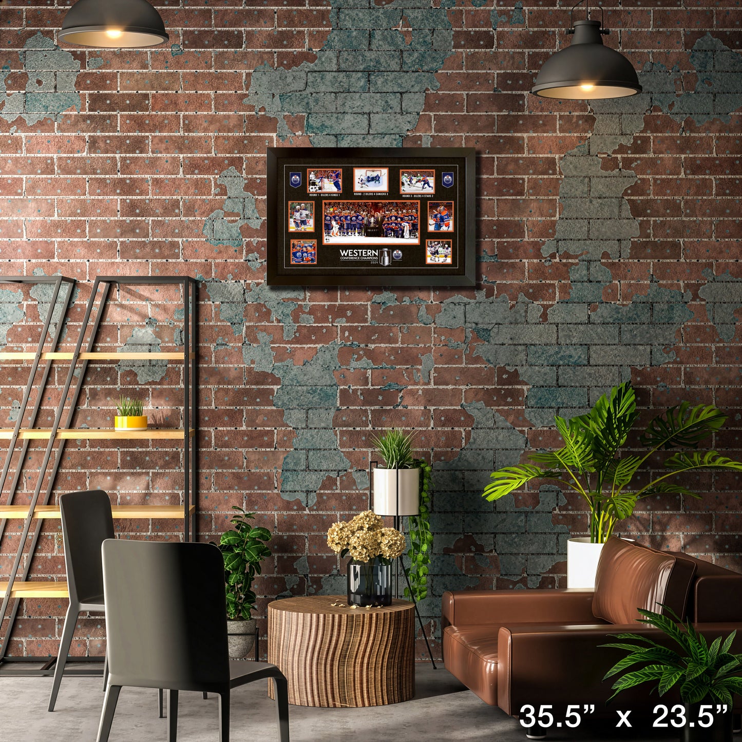 Edmonton Oilers Conference Champions Framed Collage