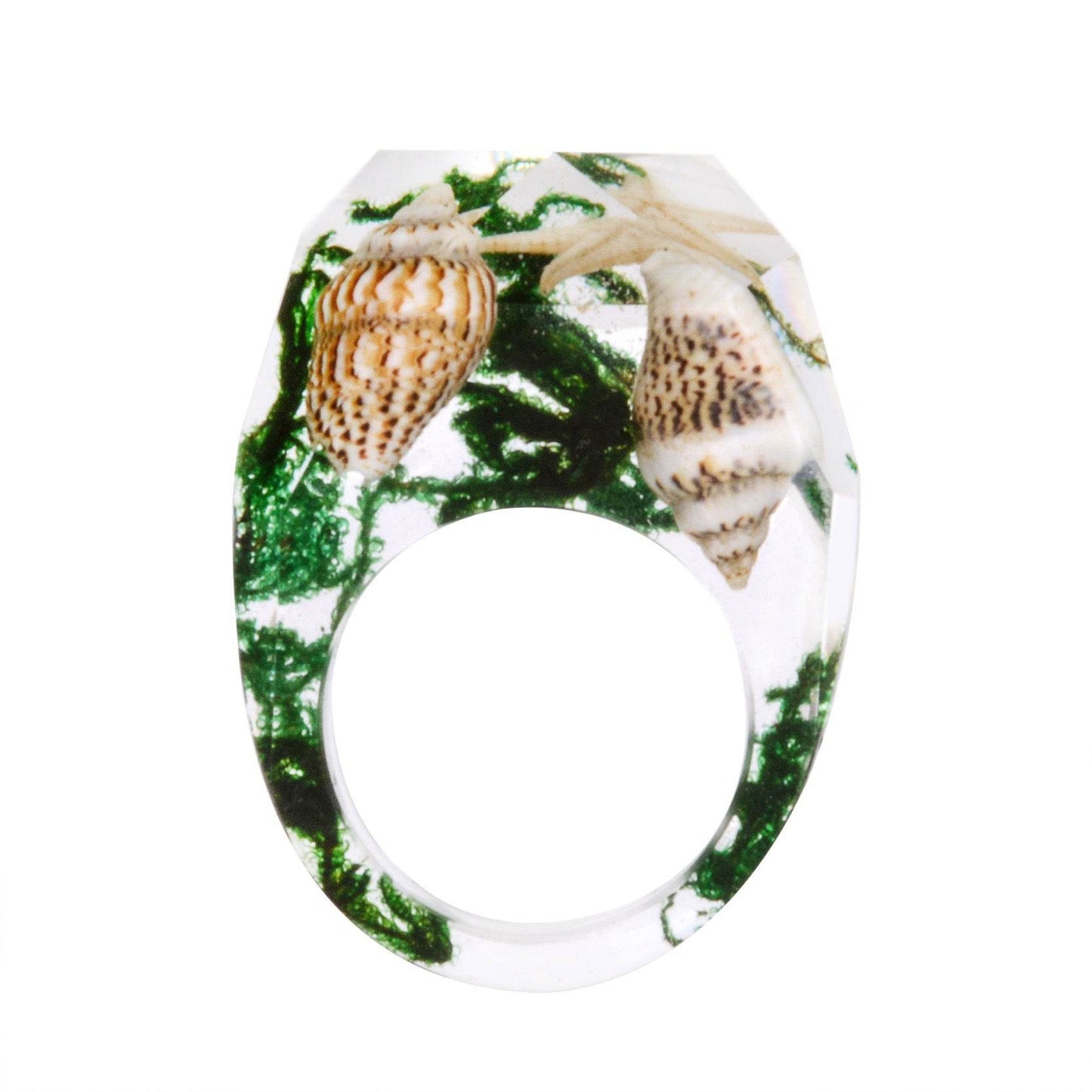 Dried Flower Resin Forest Handmade Dried Flower Epoxy Ring - Velora