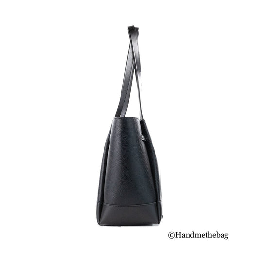 Michael Kors Reed Belted Large Tote in Black Pebbled Leather