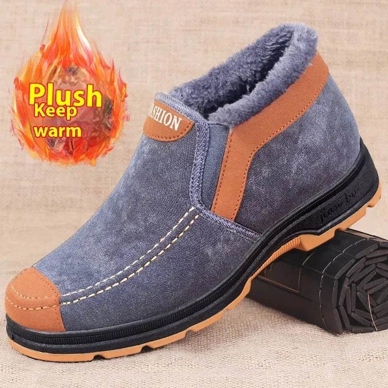 Men's Traditional Cotton Shoes Warm With Velvet Winter Boot - Velora